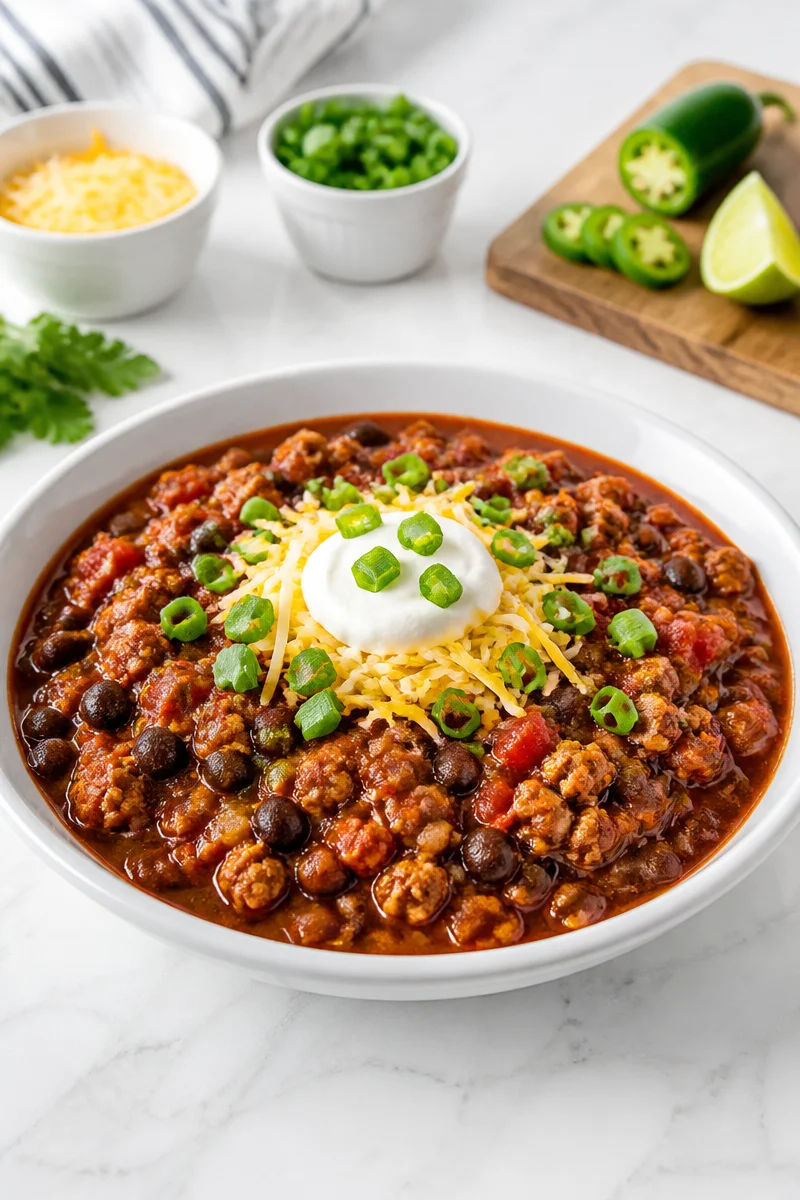 Spicy Turkey And Black Bean Chili Recipe