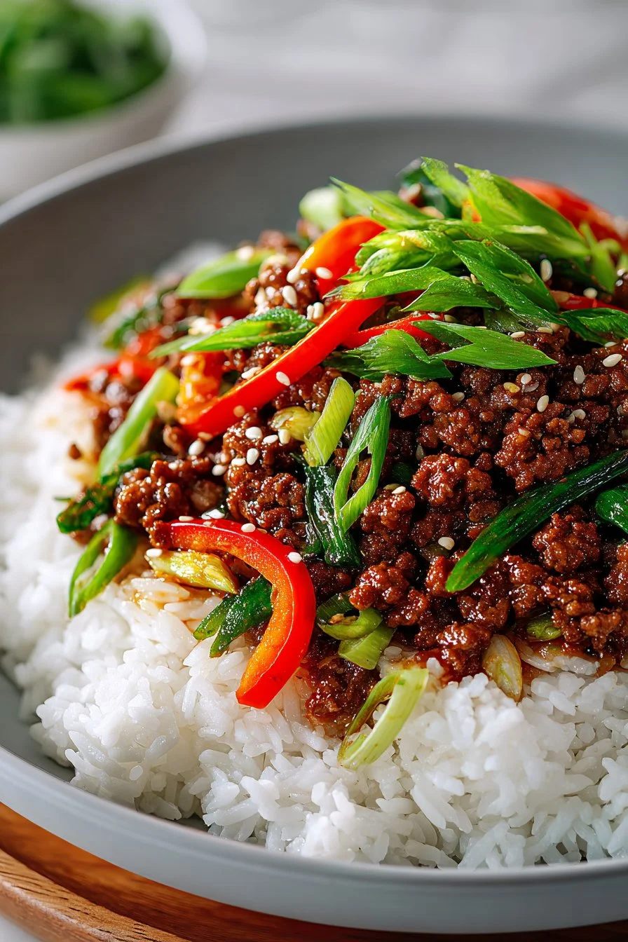 Sweet and Savory Skillet Mongolian Ground Beef