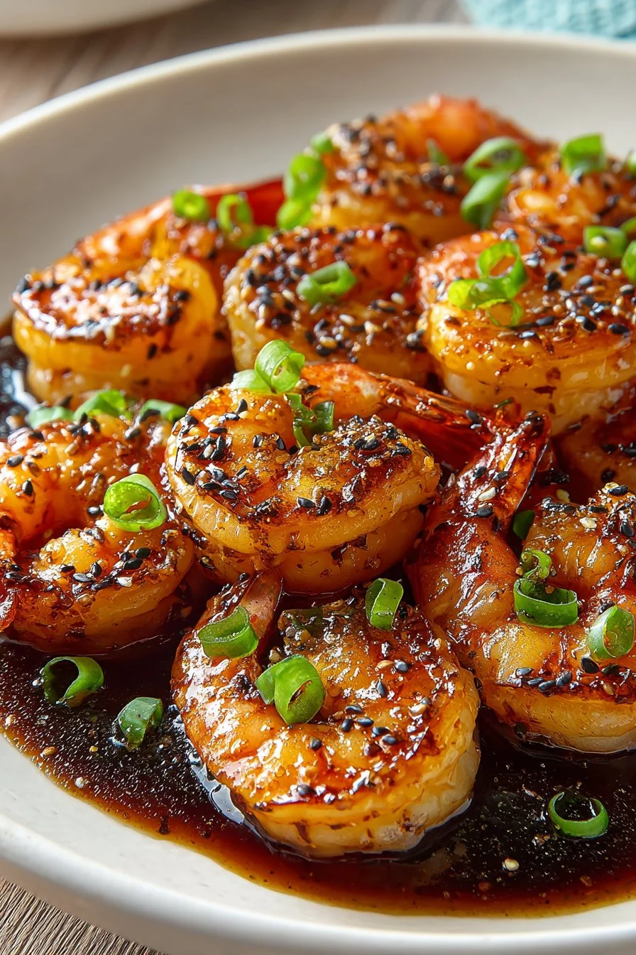 Sweet and Sour Sticky Air Fryer Shrimp