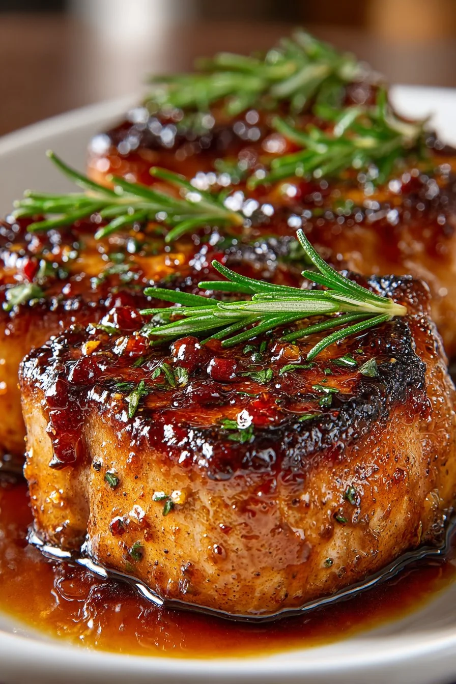 Sweet Apple Cider Glazed Best Pork Chops Ever