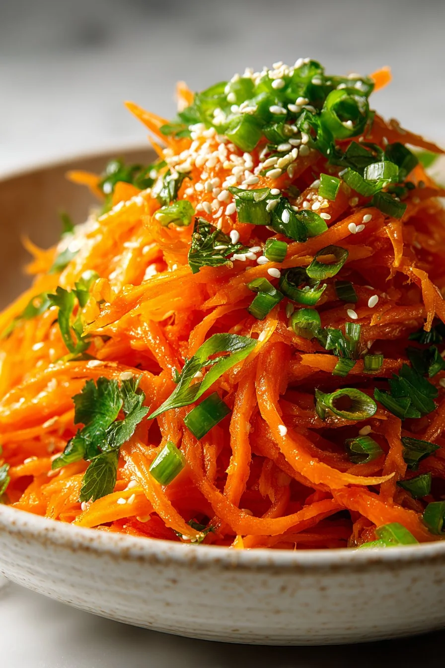 Tangy Ginger Sesame Asian Carrot Salad