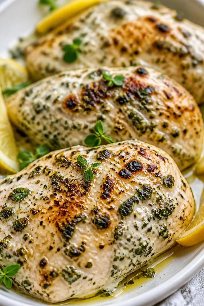Tender Lemon Herb Marinated Greek Yogurt Chicken