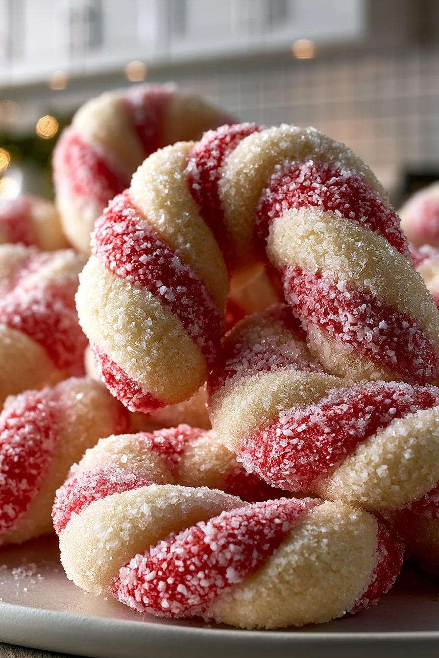 Traditional Peppermint Candy Cane Cookie