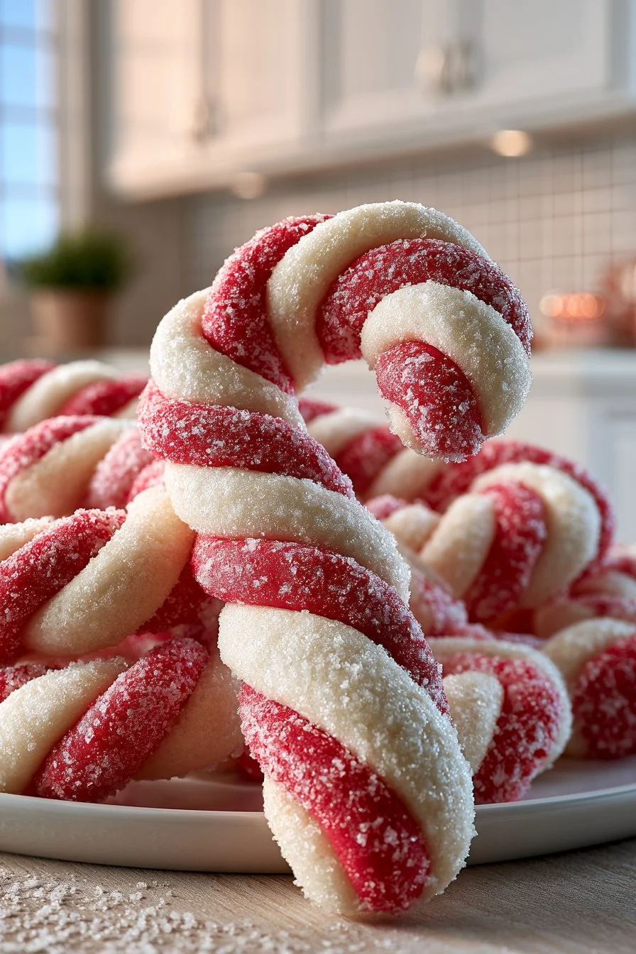 Traditional Peppermint Candy Cane Cookie