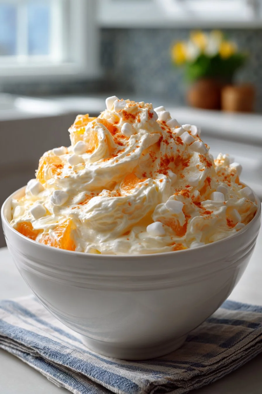 Vintage Retro Orange Fluff Salad