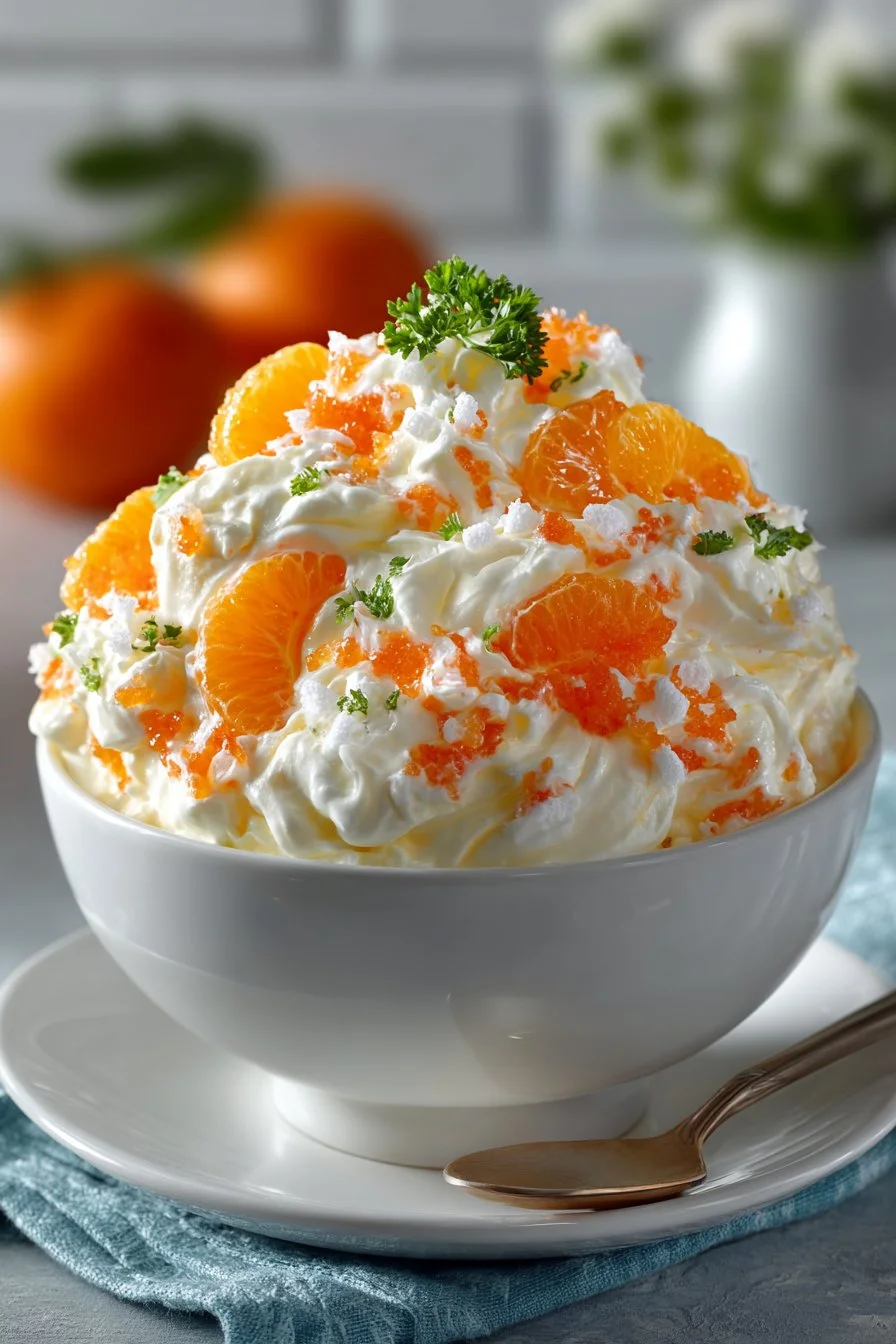 Vintage Retro Orange Fluff Salad