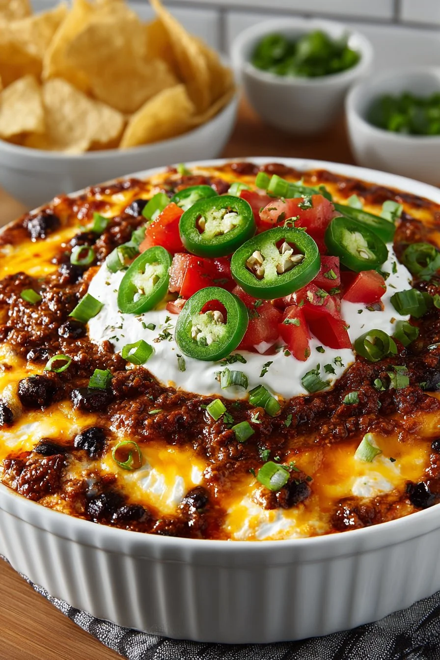 Warm and Cheesy Texas Trash Dip