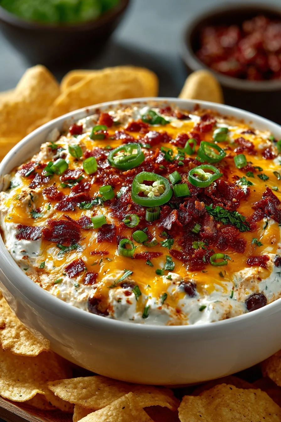 Warm and Cheesy Texas Trash Dip