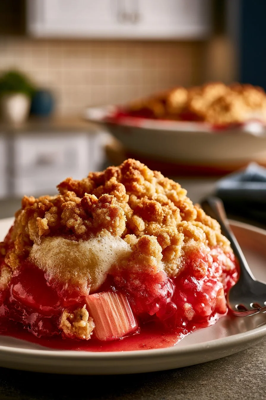 Warm Spiced Southern Rhubarb Cobbler