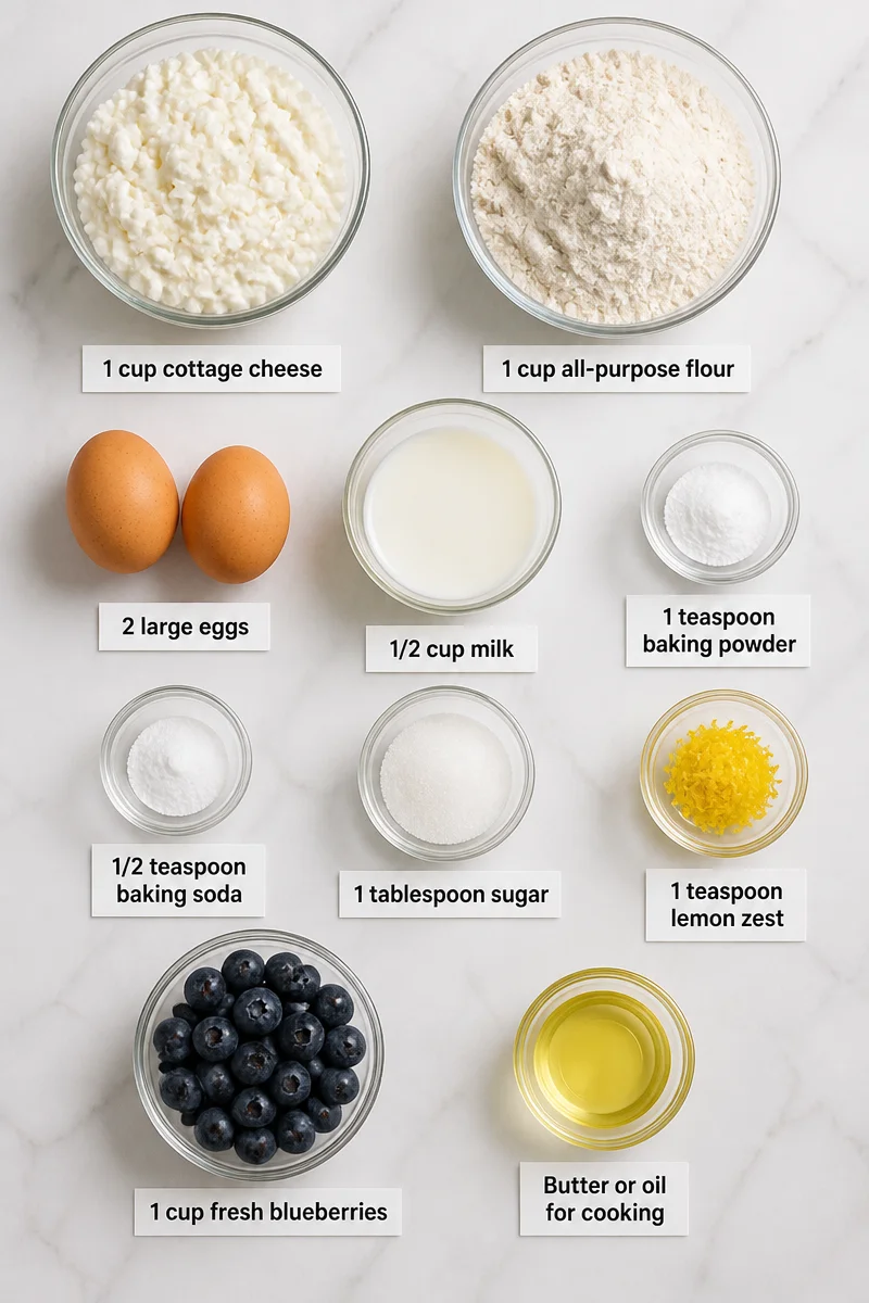 Blueberry And Lemon Zest Cottage Cheese Pancake Blueberry And Lemon Zest Cottage Cheese Pancake