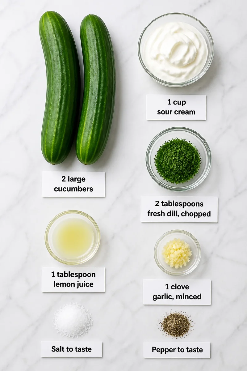Creamy Cucumber and Dill Salad Recipe Creamy Cucumber and Dill Salad Recipe