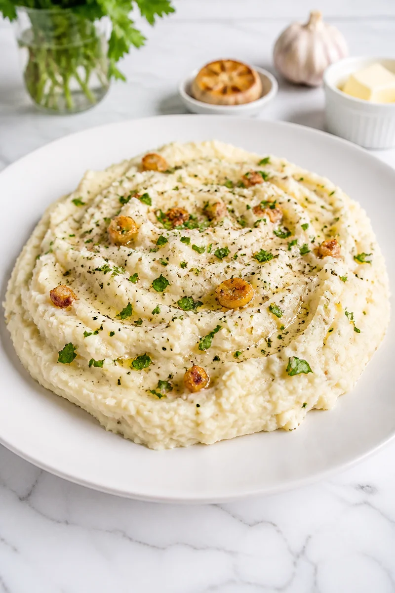 Creamy Roasted Garlic And Herb Mashed Potato Recipe