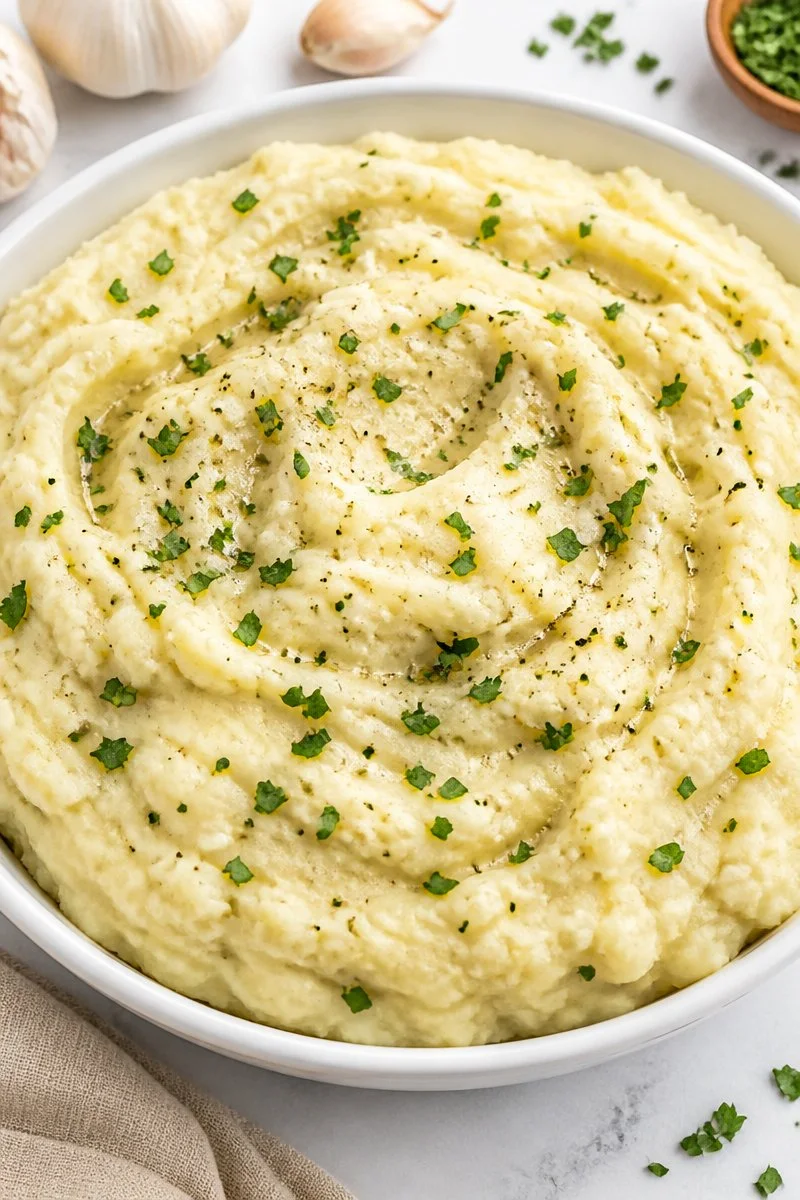 Creamy Roasted Garlic And Herb Mashed Potato Recipe