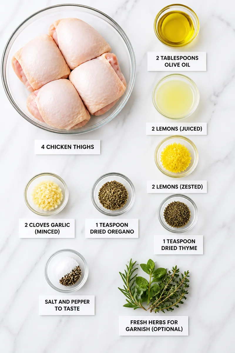 Crispy Baked Lemon Herb Chicken Thigh