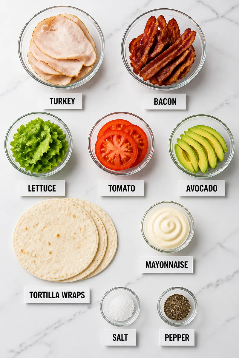 Crispy Turkey BLT Wrap with Avocado Crispy Turkey BLT Wrap with Avocado