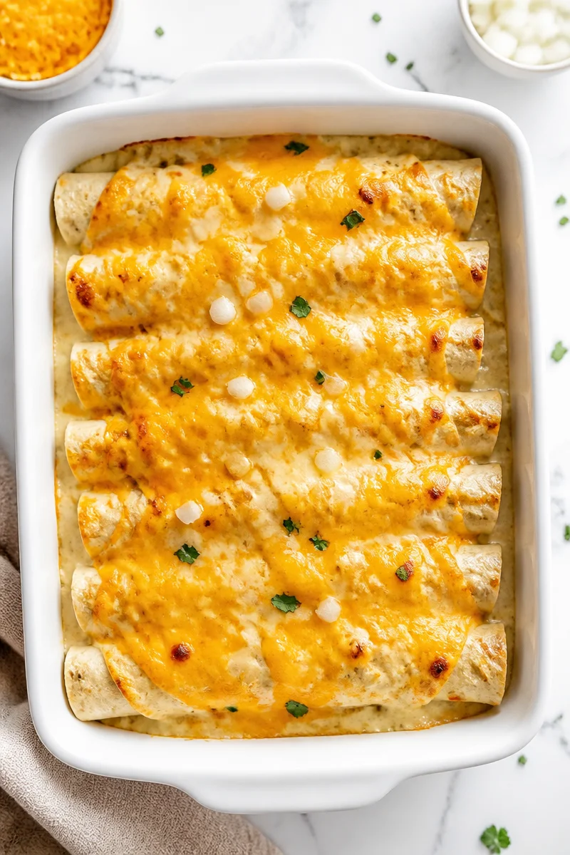 Easy Creamy Chicken Enchiladas Rotisserie Chicken Recipes