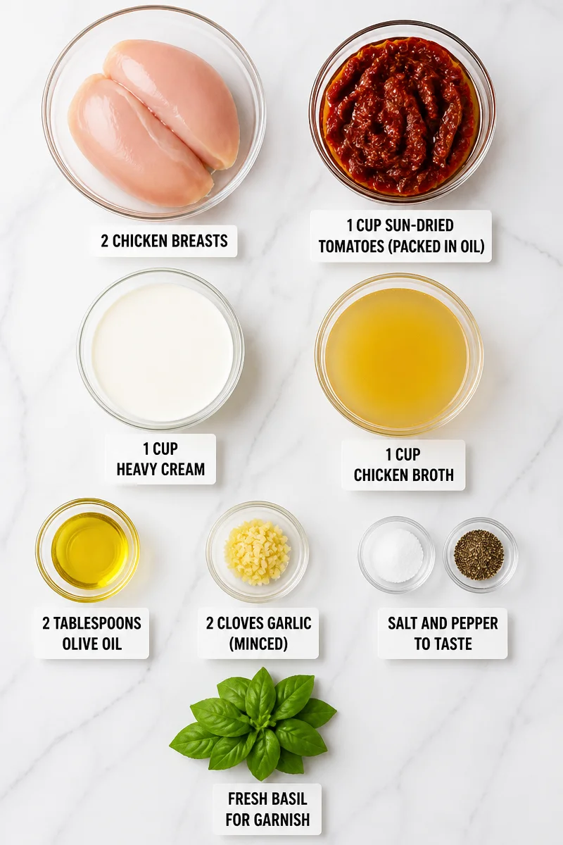 Easy Creamy Sun-Dried Tomato Chicken Skillet