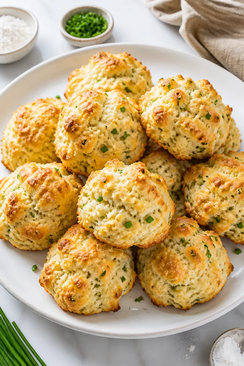 Fluffy Cream Cheese And Chive Drop Biscuit Recipe Fluffy Cream Cheese And Chive Drop Biscuit Recipe