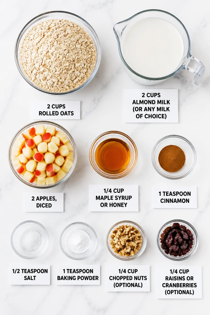 Healthy Baked Oatmeal And Apple Crisp Breakfast Healthy Baked Oatmeal And Apple Crisp Breakfast