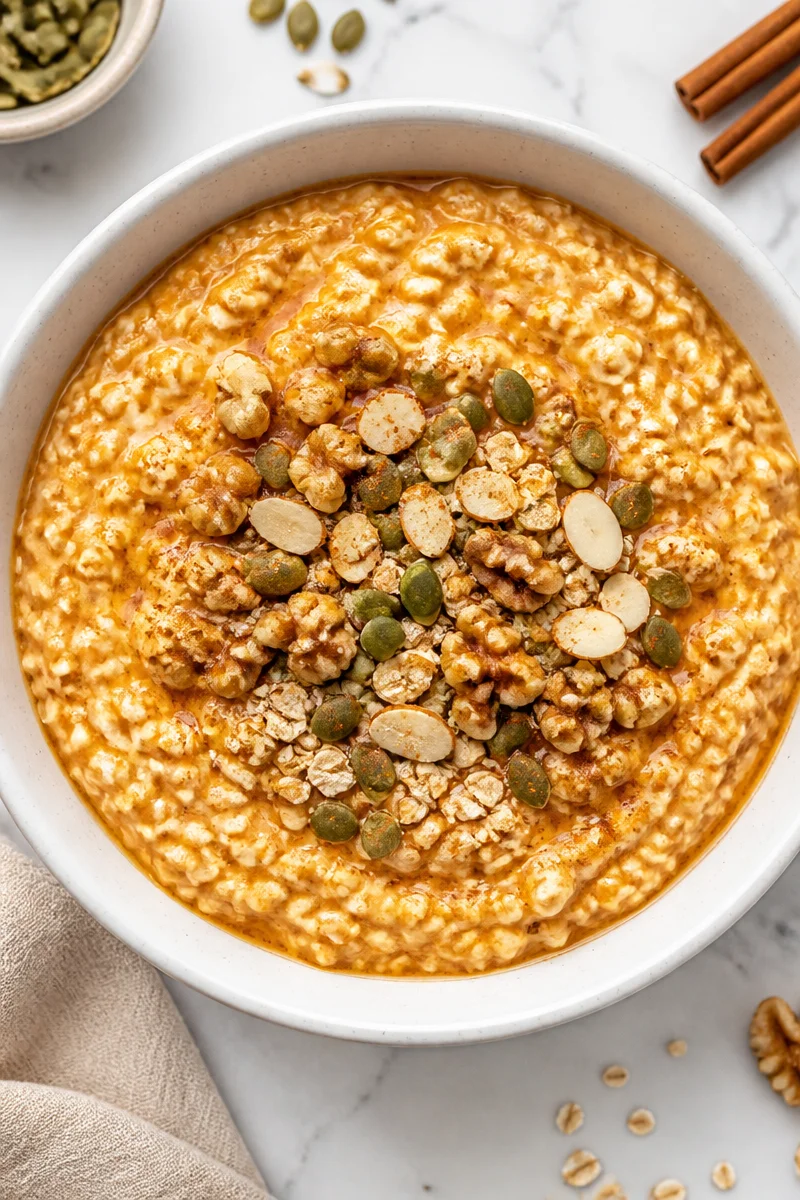High Protein Pumpkin Cottage Cheese Bowl