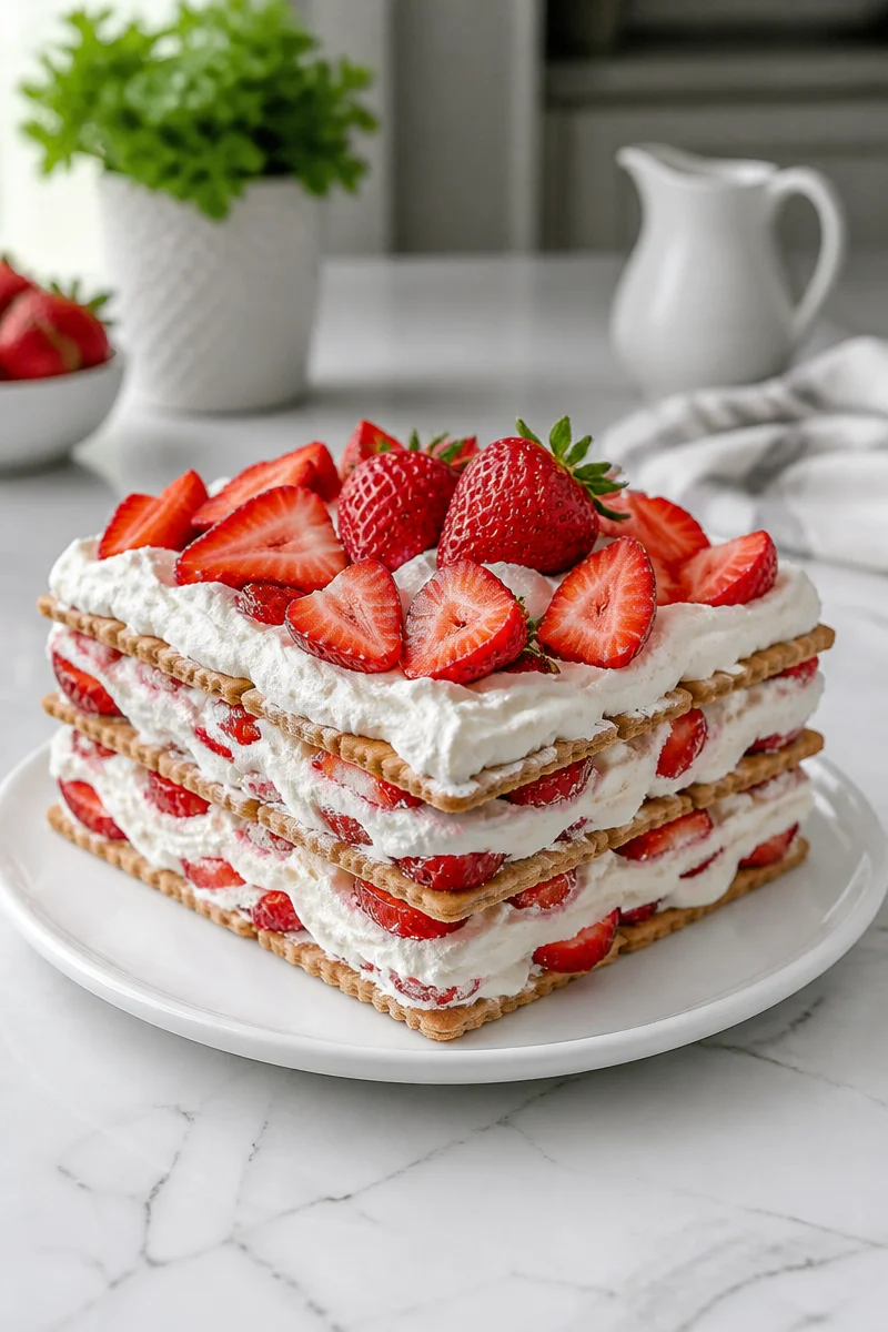 No Bake Strawberry Icebox Cake Easy Desserts