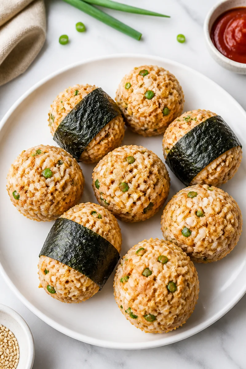 Quick Spicy Tuna Mayo Rice Balls