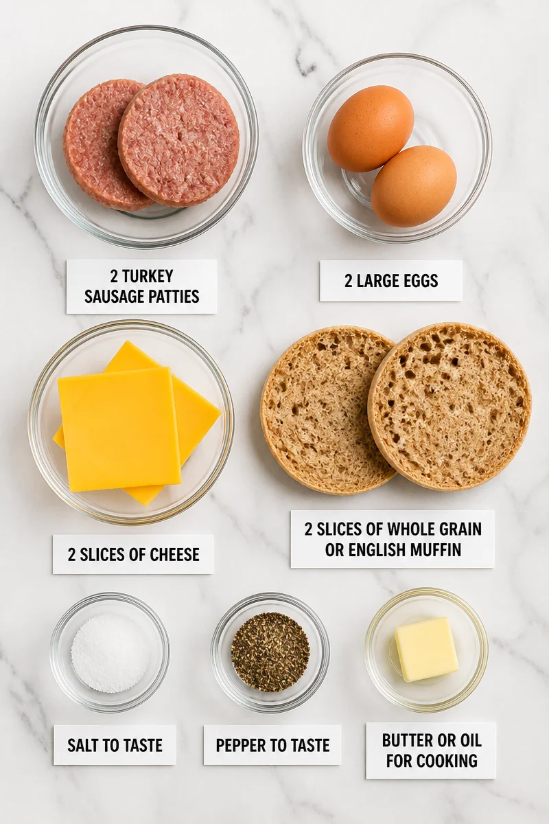 Savory Turkey Sausage Egg Breakfast Sandwich Savory Turkey Sausage Egg Breakfast Sandwich