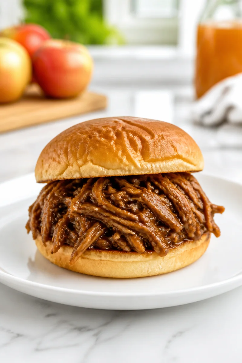 Slow Cooker Apple Cider Pulled Beef