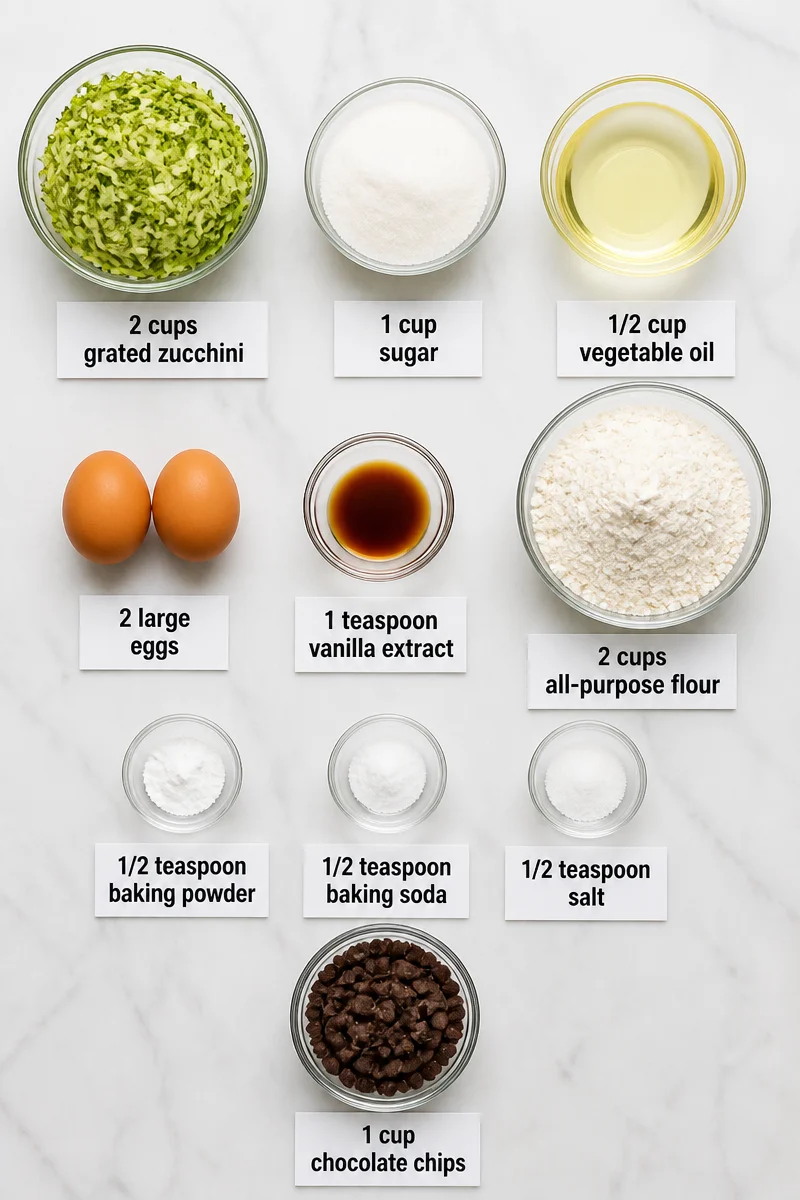 Sweet Chocolate Chip Zucchini Bread Baking