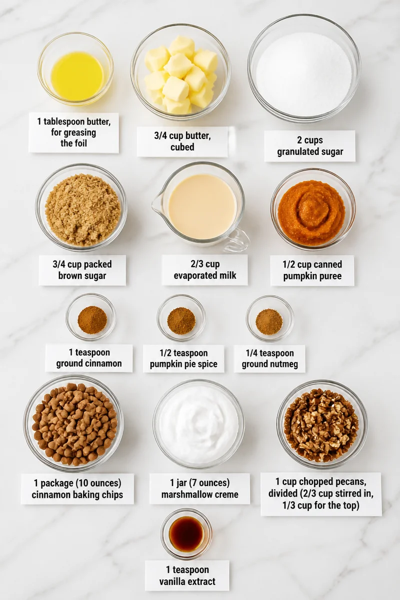 Creamy Cinnamon Pecan Pumpkin Fudge