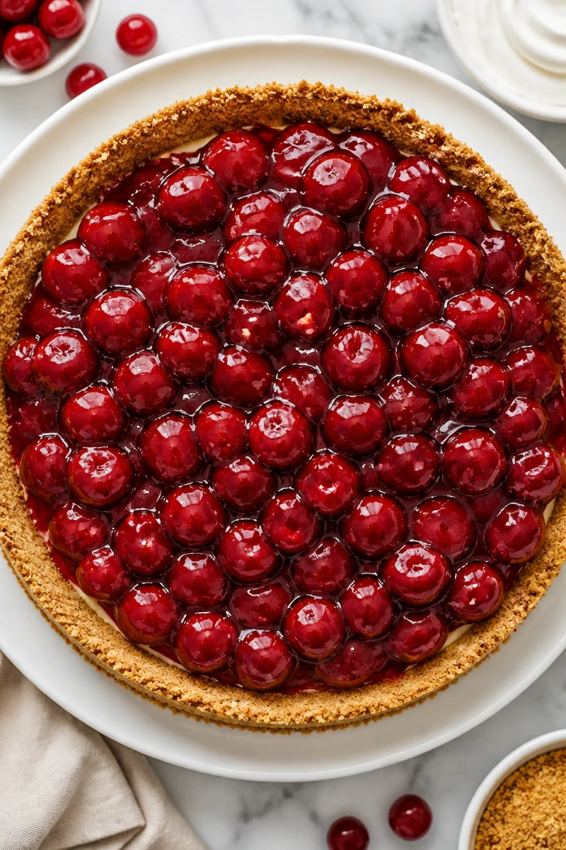 New York Cheesecake with Cherry Topping