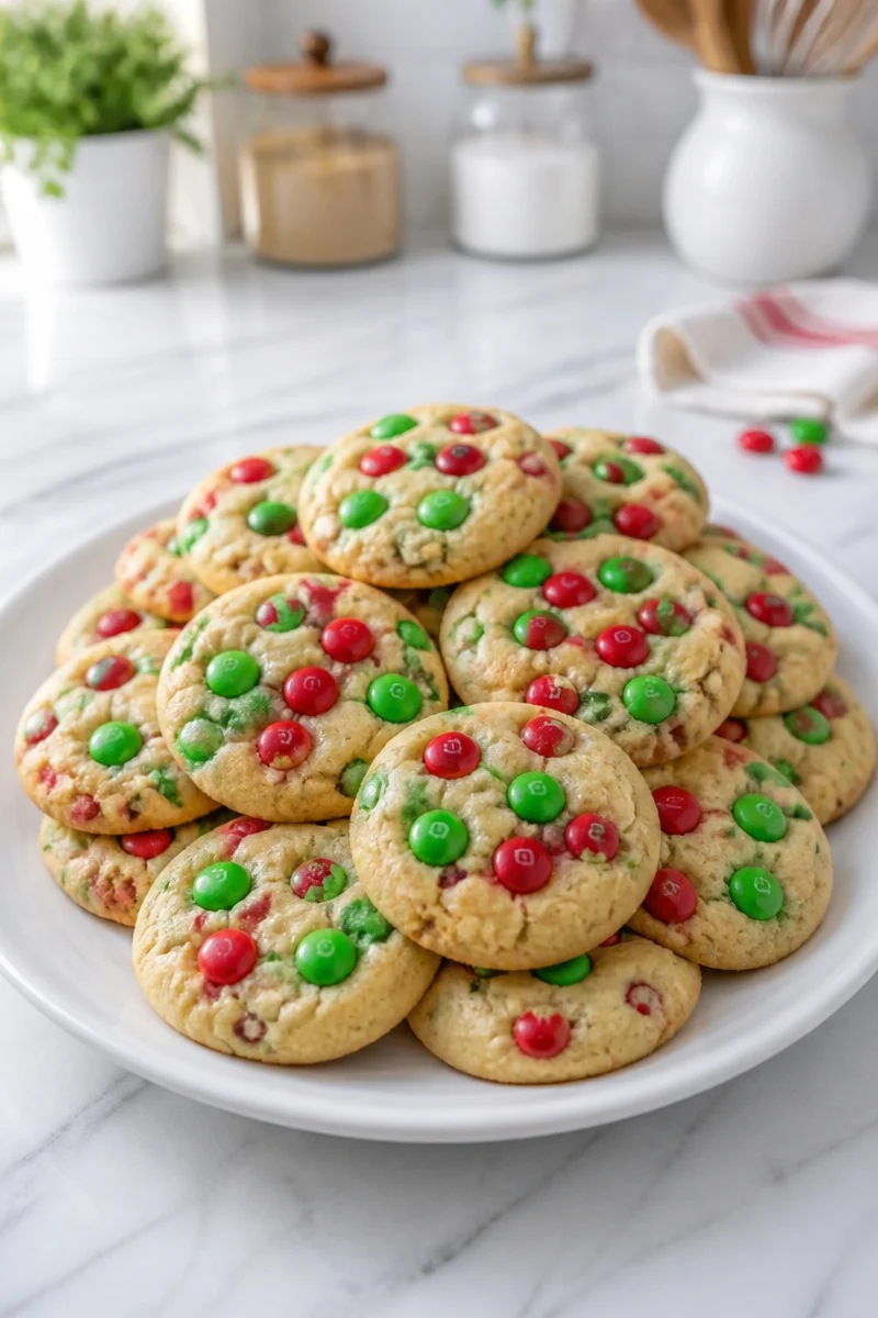 Soft and Chewy Christmas M&M Cookies Soft and Chewy Christmas M&M Cookies