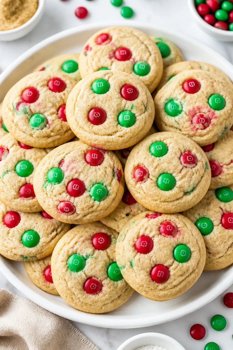 Soft and Chewy Christmas M&M Cookies Soft and Chewy Christmas M&M Cookies