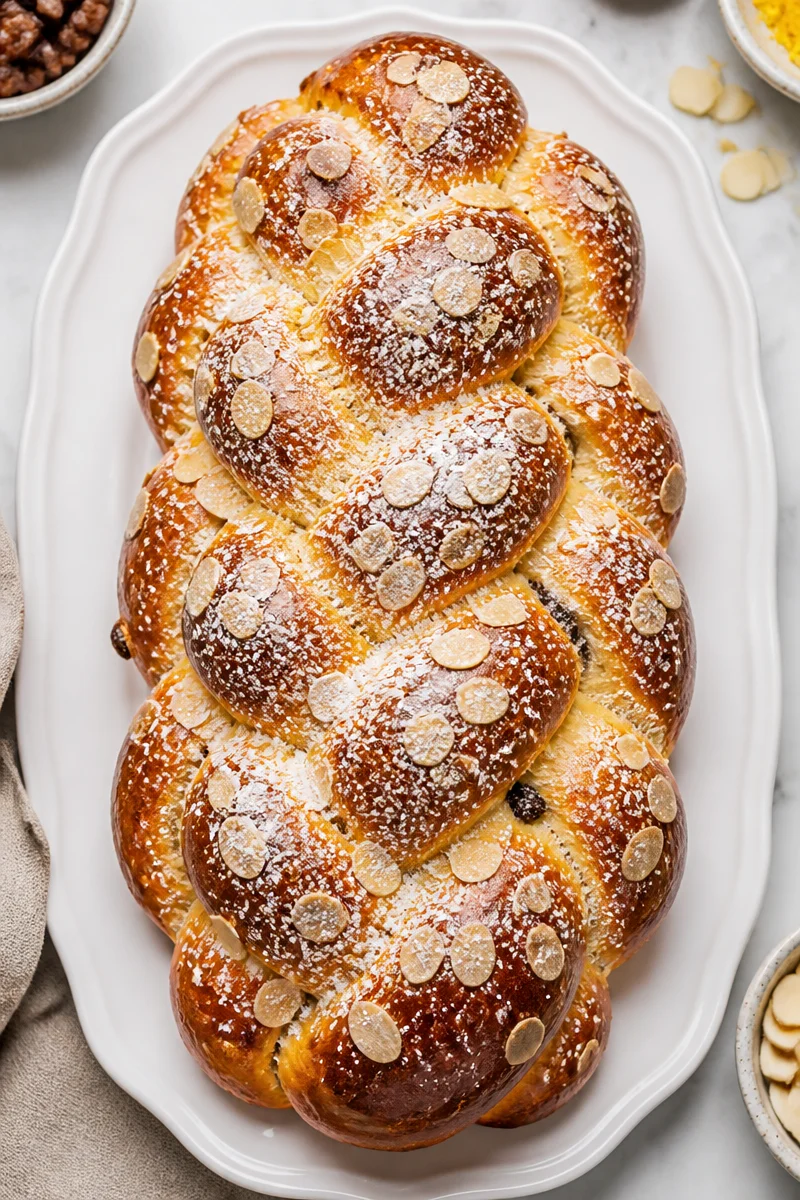 Traditional Czech Vánočka Braided Sweet Bread Traditional Czech Vánočka Braided Sweet Bread