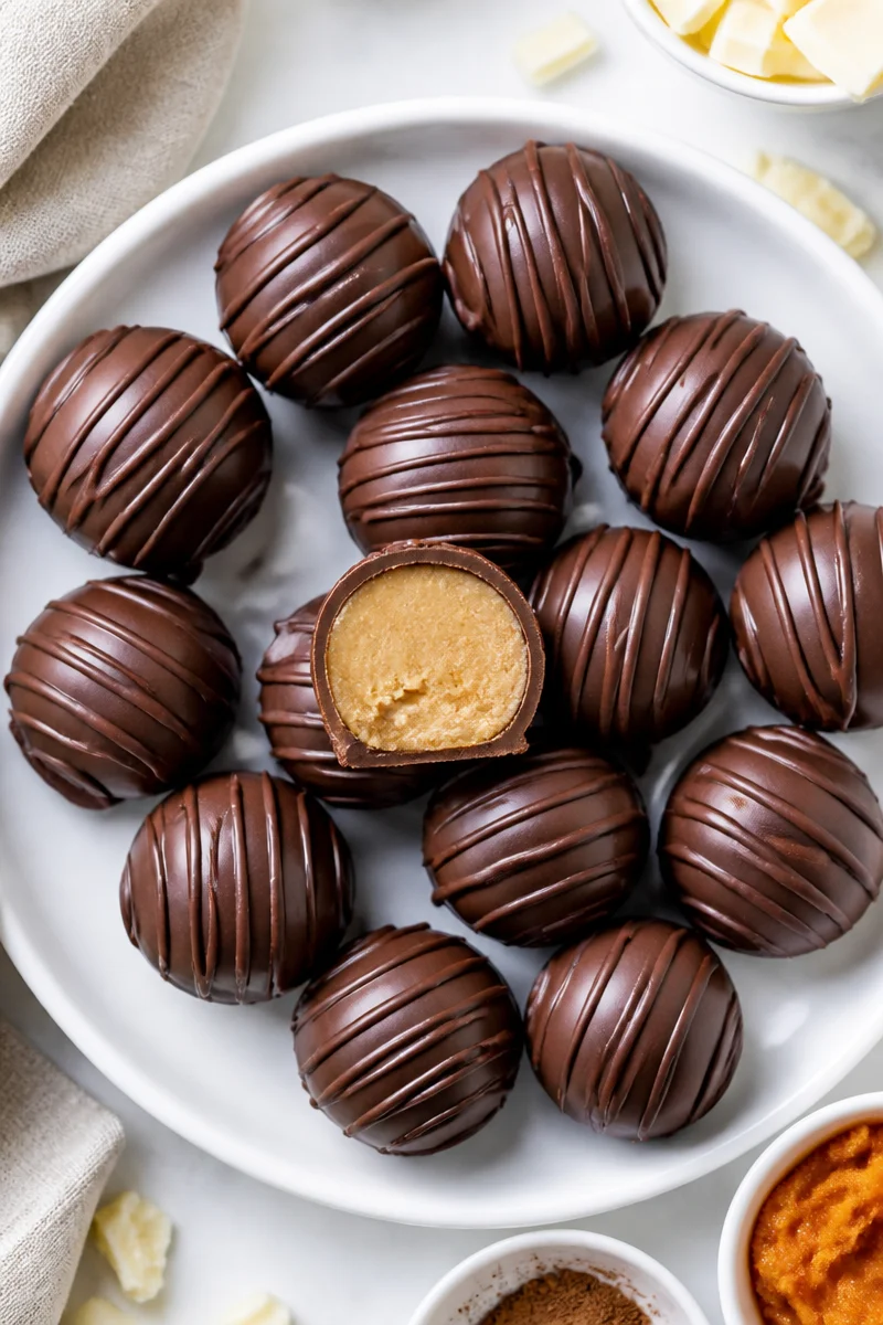 White Chocolate Pumpkin Spice Truffles White Chocolate Pumpkin Spice Truffles